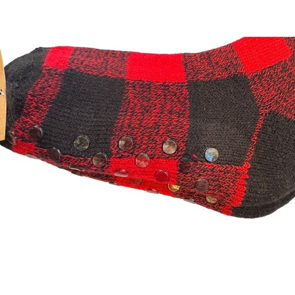 2/$30 NWT Northeast Outfitters Cozy Cabin Youth Socks Red & Black Plaid Snug Fit - Picture 4 of 6